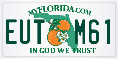 FL license plate EUTM61