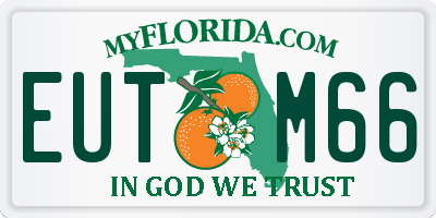 FL license plate EUTM66