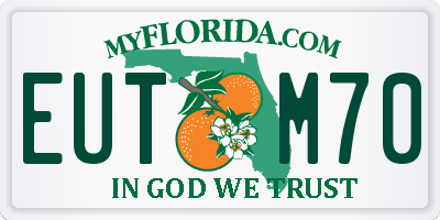 FL license plate EUTM70