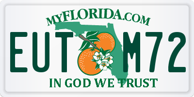 FL license plate EUTM72