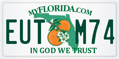 FL license plate EUTM74