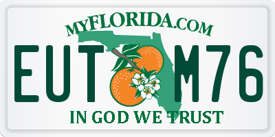 FL license plate EUTM76