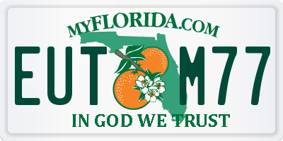 FL license plate EUTM77