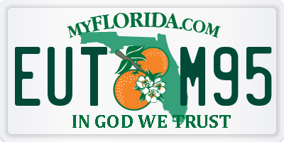 FL license plate EUTM95