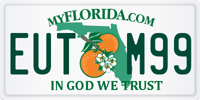 FL license plate EUTM99