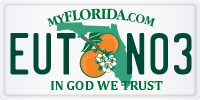 FL license plate EUTN03
