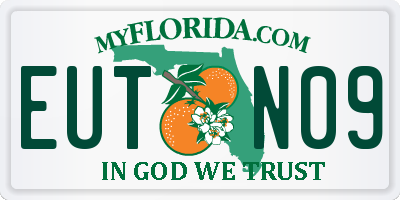 FL license plate EUTN09