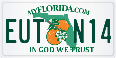 FL license plate EUTN14