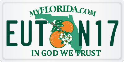 FL license plate EUTN17