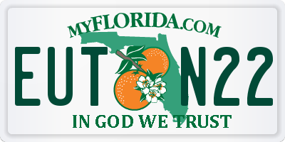 FL license plate EUTN22