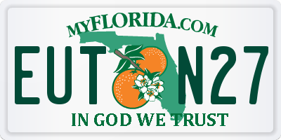 FL license plate EUTN27