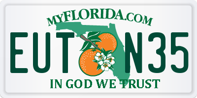 FL license plate EUTN35
