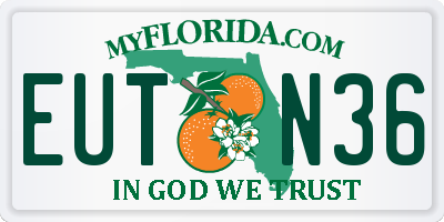 FL license plate EUTN36