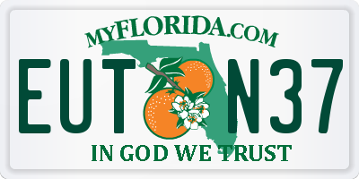 FL license plate EUTN37