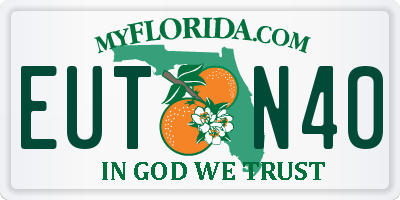 FL license plate EUTN40