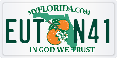 FL license plate EUTN41
