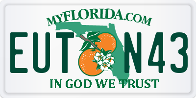 FL license plate EUTN43