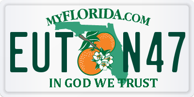 FL license plate EUTN47