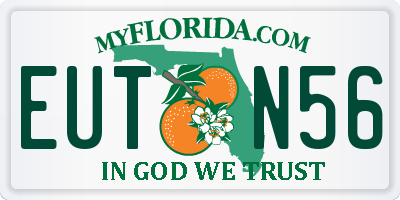 FL license plate EUTN56