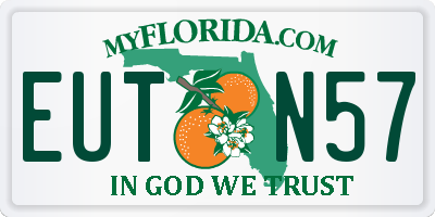FL license plate EUTN57