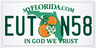 FL license plate EUTN58