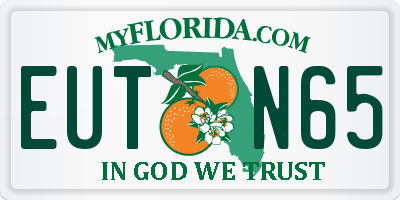 FL license plate EUTN65