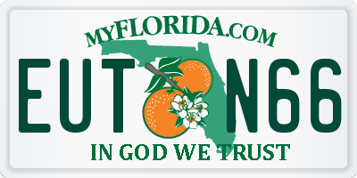 FL license plate EUTN66