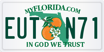 FL license plate EUTN71