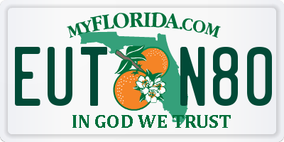 FL license plate EUTN80