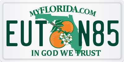 FL license plate EUTN85