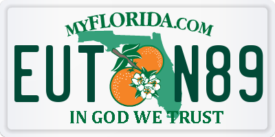 FL license plate EUTN89