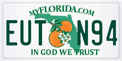 FL license plate EUTN94