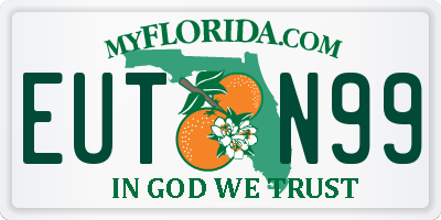 FL license plate EUTN99