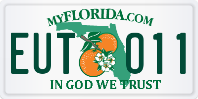 FL license plate EUTO11