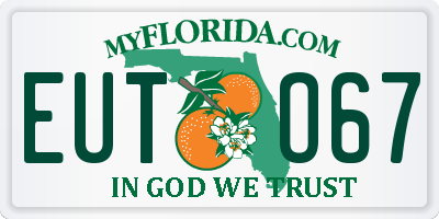 FL license plate EUTO67