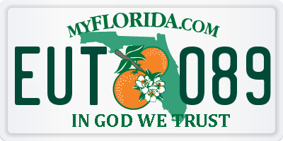 FL license plate EUTO89