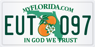 FL license plate EUTO97