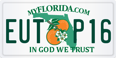 FL license plate EUTP16