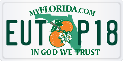 FL license plate EUTP18