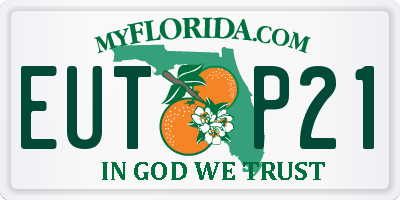 FL license plate EUTP21