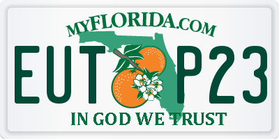 FL license plate EUTP23