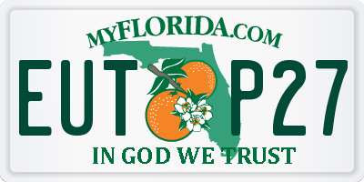 FL license plate EUTP27