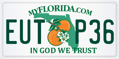 FL license plate EUTP36