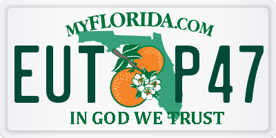 FL license plate EUTP47