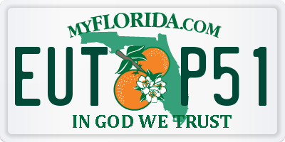 FL license plate EUTP51