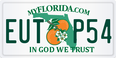 FL license plate EUTP54