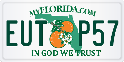 FL license plate EUTP57