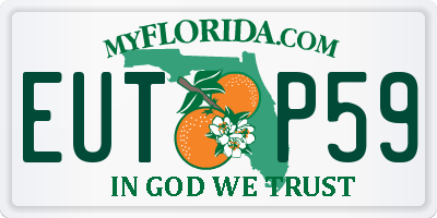 FL license plate EUTP59
