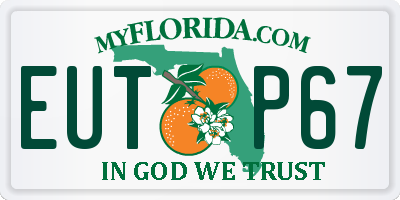 FL license plate EUTP67