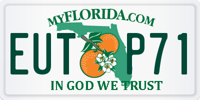 FL license plate EUTP71